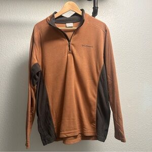 Columbia fleece quarter zip pullover men’s size Medium Brown and gray